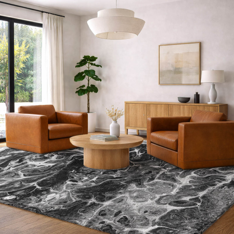 Tapis à poil long de qualité supérieure lavable à la machine ADS59, 9 pi x 12 pi