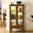 Cabinet Lighted Curio Diapaly Cabinet With Adjustable Shelves And Mirrored Back Panel-1302490162