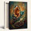 Toile orange sur fond de tourbillons-133067059