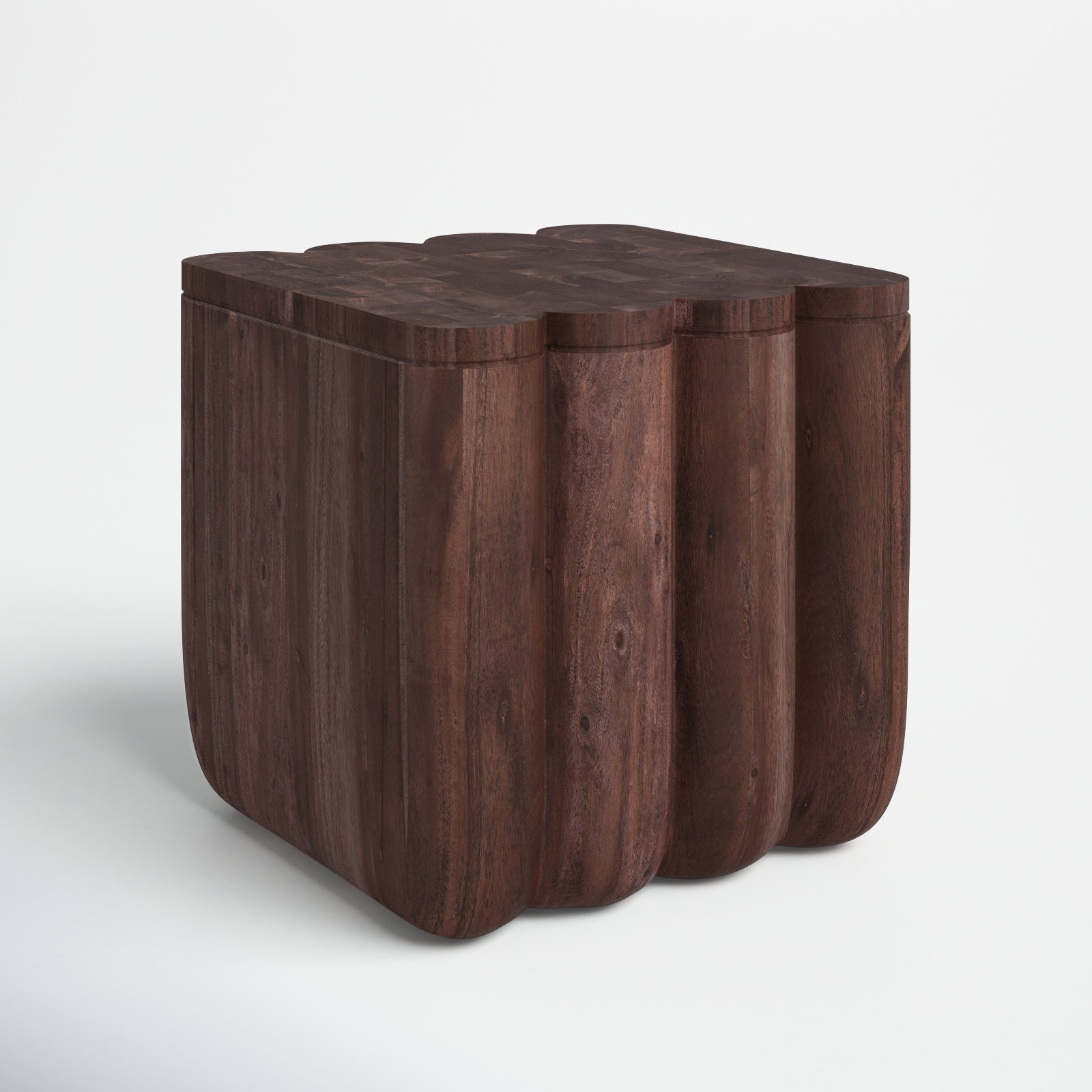 Arine Solid Wood End Table, Brown