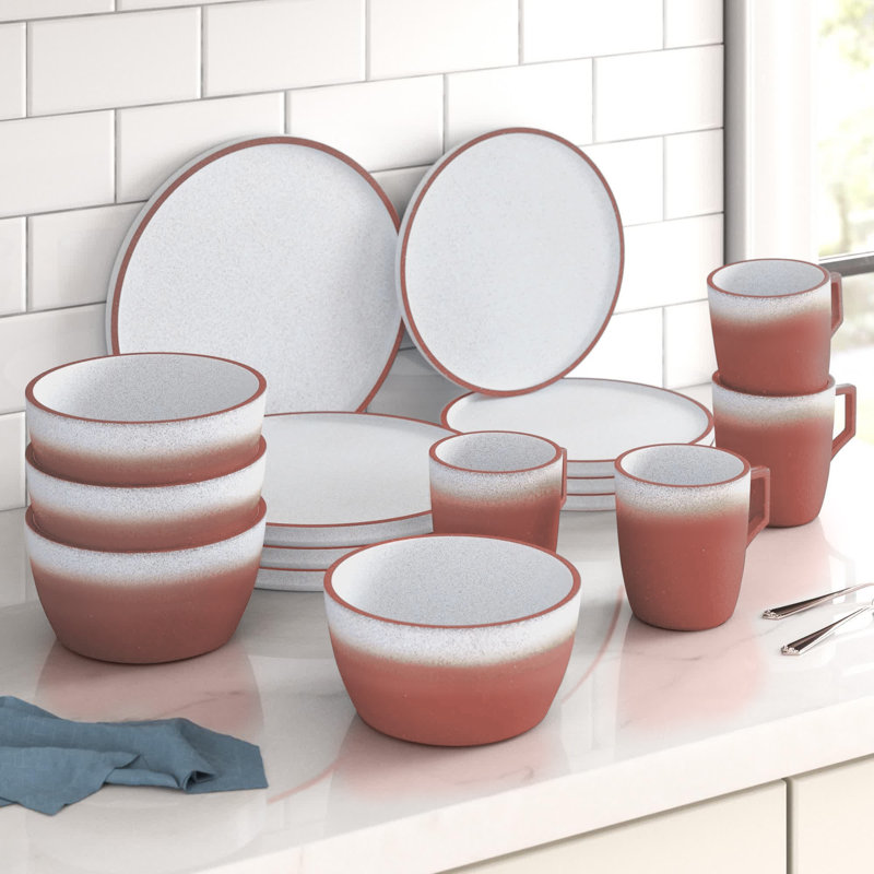 Stone Lain Vince 16-Piece Dinnerware Set Stoneware, Brown