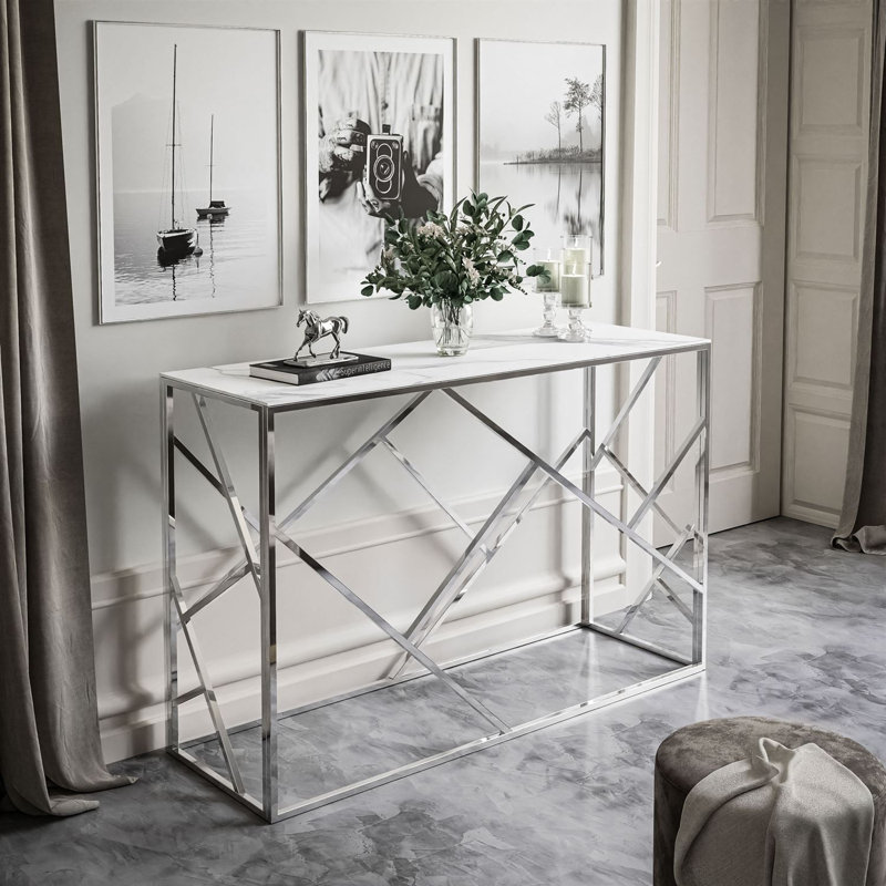 Biest 120cm Glass Top Console Table