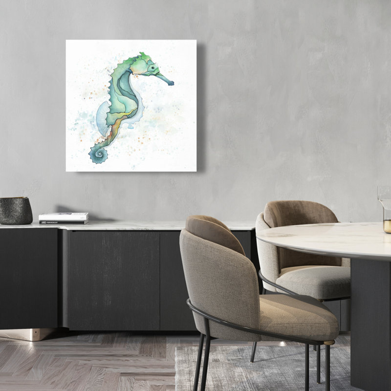 Toile hippocampe turquoise | Décoration pour animaux aquatiques