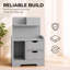 Solid Wood Square Accent Cabinet-2089671245