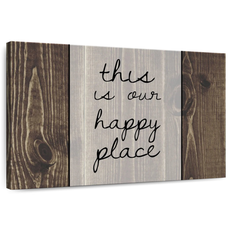 Plaque murale Our Happy Place, H 30 po x l 45 po