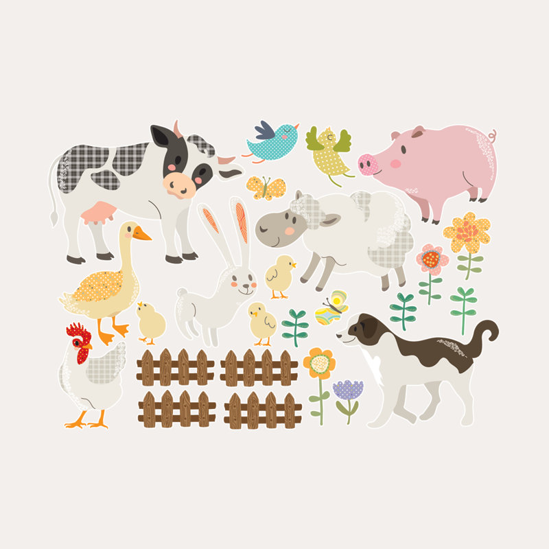 Décalcomanie murale ferme