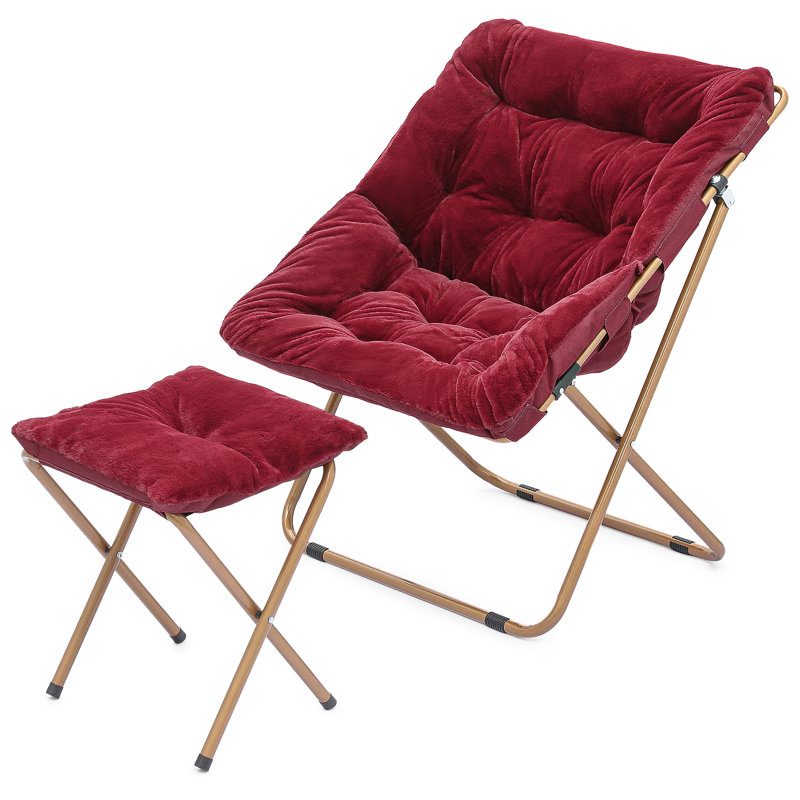 Fauteuil d'appoint douillet capitonné et rembourré avec cadre en métal doré pour le salon, Yes