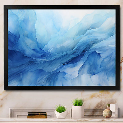«Blue Emotional Tachisme Waves 1» - art mural tachisme