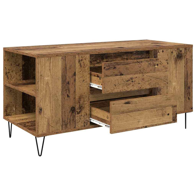 Coffee Table with Storage, Old Wood