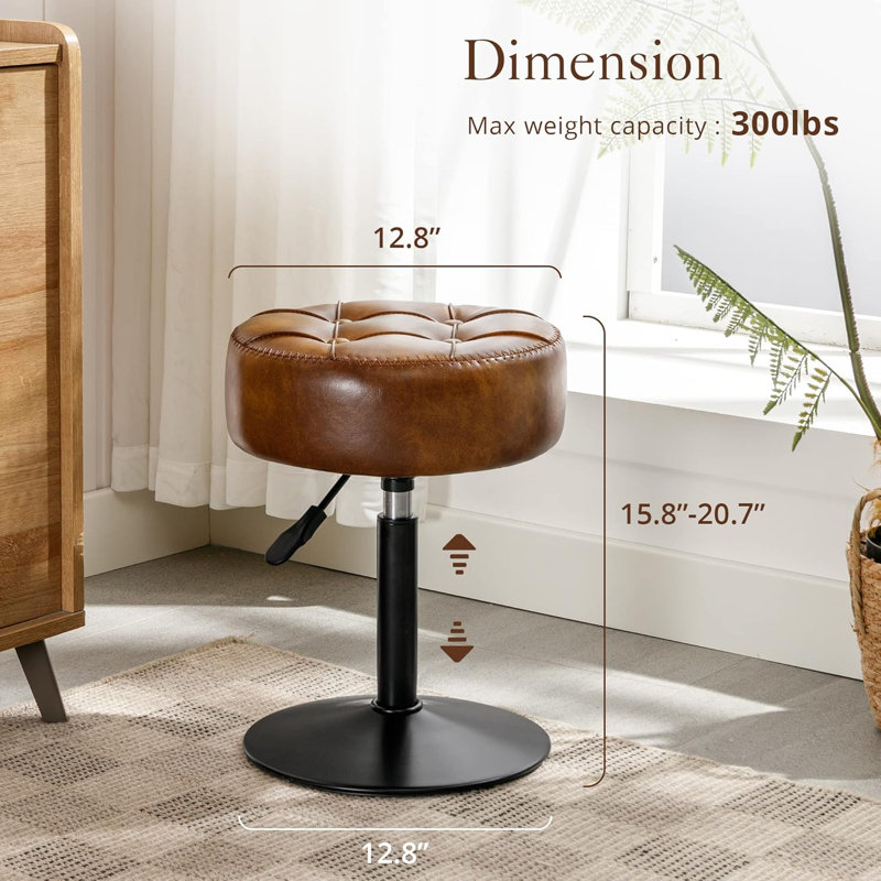 Adjustable dressing table stool