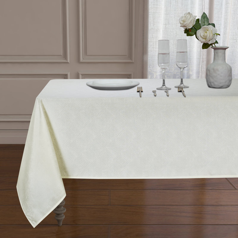 Nappe de couleur unie Dammon, L 84 po x l 60 po, Beige