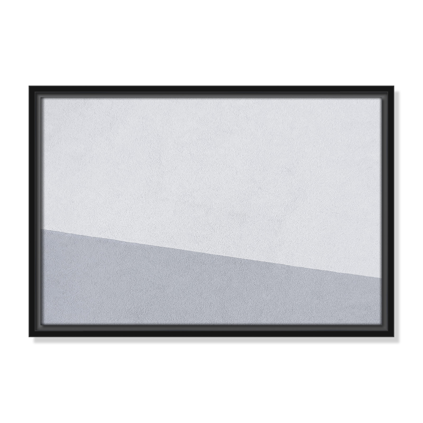 Abstract Blues - Floater Frame Graphic Art on Canvas, 13.5" H x 19.5" W x 2" D, Black Framed Canvas