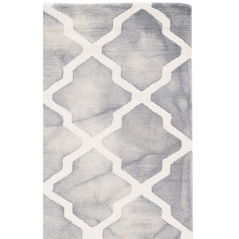 Tapis géométrique en laine touffeté à la main Desantiago, Rectangle 6 pi x 9 pi