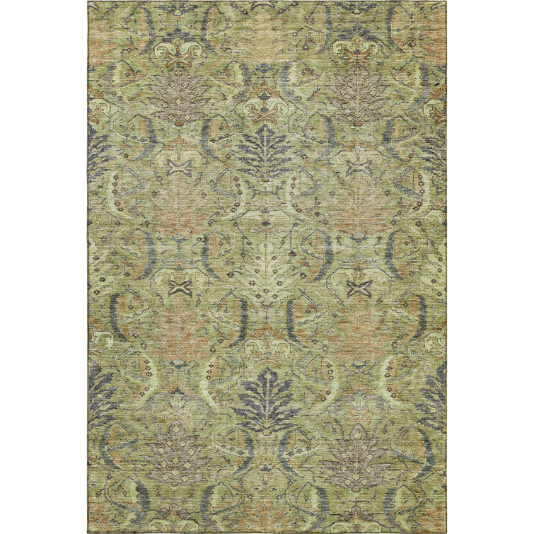 Premium Machine Washable Dahl AMF1082 Damask Rug