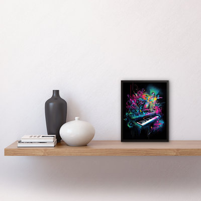 Melodic Explosion Piano Bursting - Single Picture Frame Print