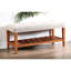 Banc en tissu et finition chêne Charla-1488441034