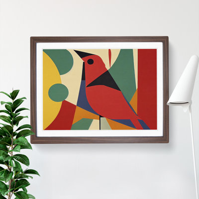 Cardinal Bird Abstract Vol.1 - Framed Print