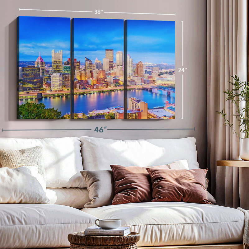 «Pittsburgh Blue Hour» sur, H 24 po x l 38 po