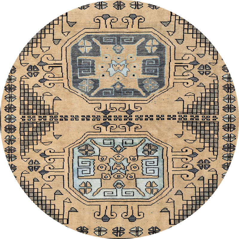 Abstract Indoor Rug, Round 3'