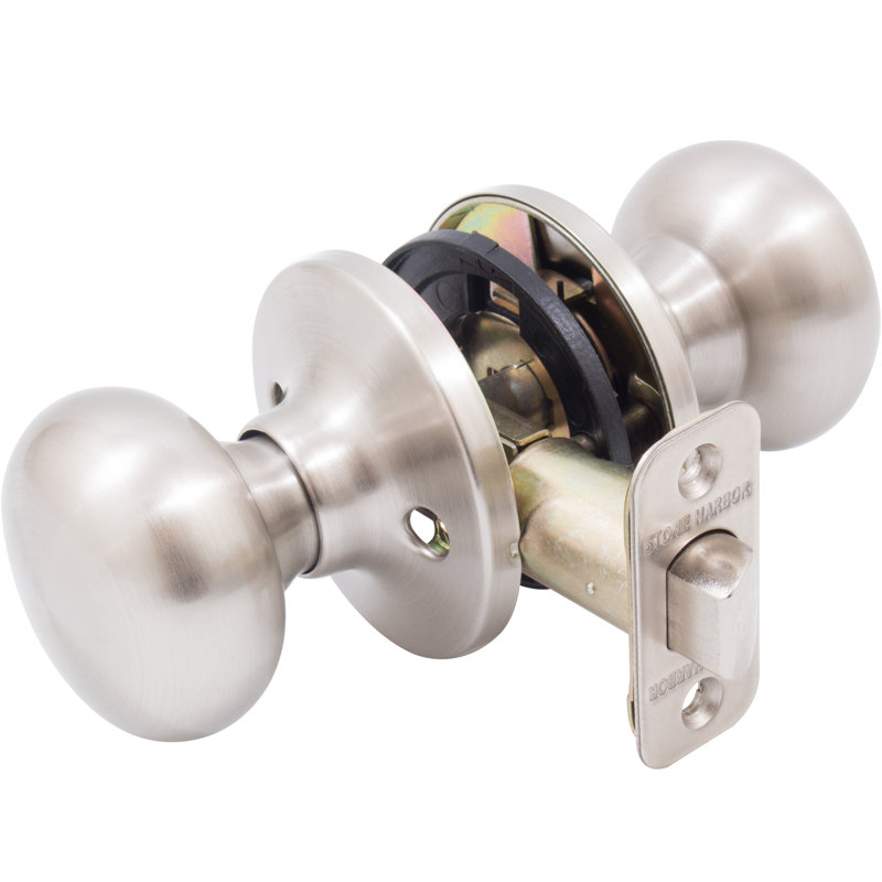 Highland 2.625'' Diameter Passage (Hall & Closet) Round Knob, Satin Nickel