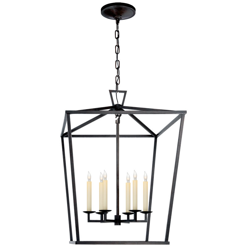Chapman & Myers Darlana Large Lantern, Aged Iron, 34" H x 24" W x 24" D