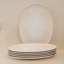 Assiette ovale en porcelaine Paros-Sand de qualité supérieure avec pied, sable, 12,6 x 8,8 po-130382226