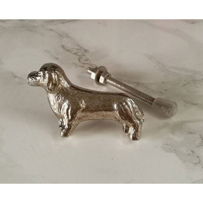 Silver Daschund Sausage Dog Knob