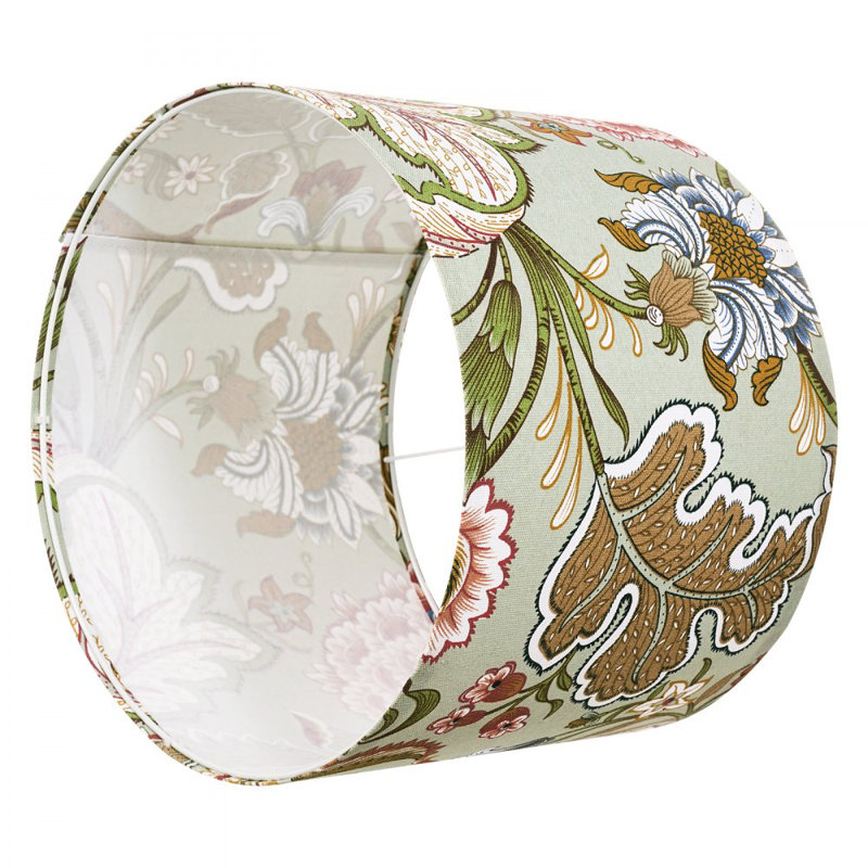 Abat-jour tambour moyen 13 x 13 x 10 pouces (abat-jour floral foncé)