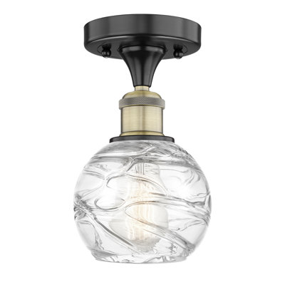 Reales Glass Semi Flush Mount