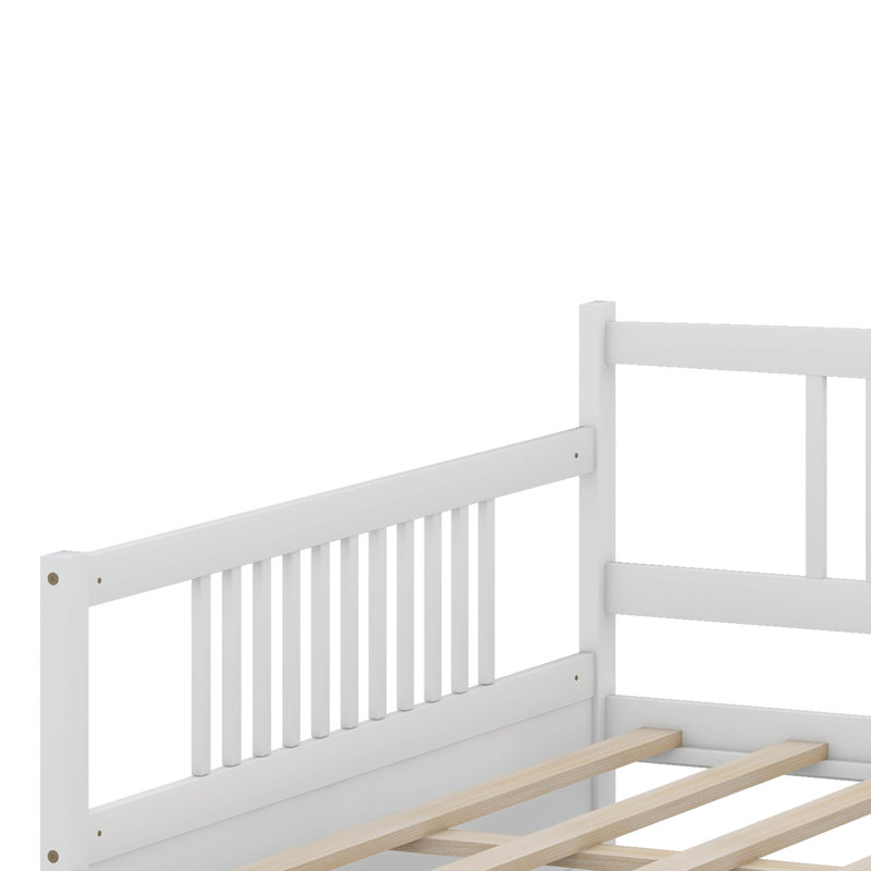Full Size Daybed With Support Legs, White
