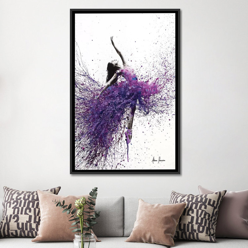 «A Vineyard Weekend», reproduction d'impression sur toile, H 26 po x l 18 po x P 1,5 po, Toile avec cadre noir, Pas de tapis