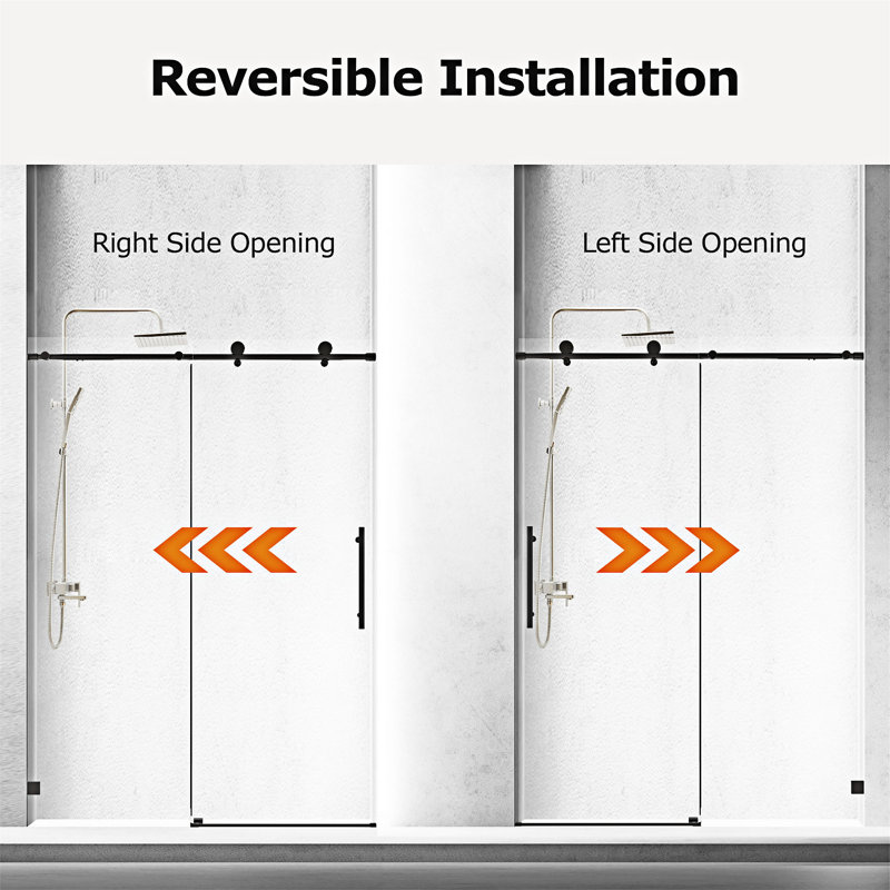 Frameless Single Sliding Soft-Close Shower Doors