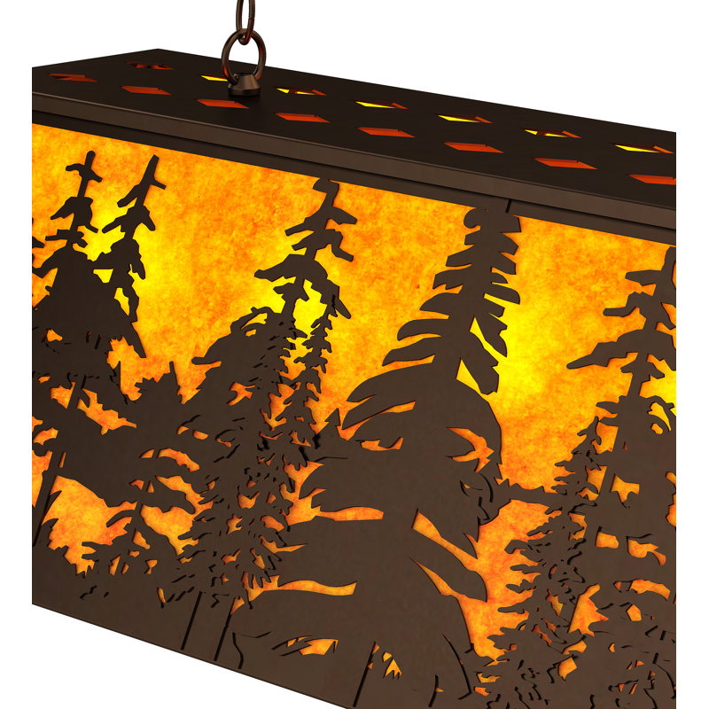 Doby 6 - Light Pendant, 44" H x 48" W x 13" D, Bronze