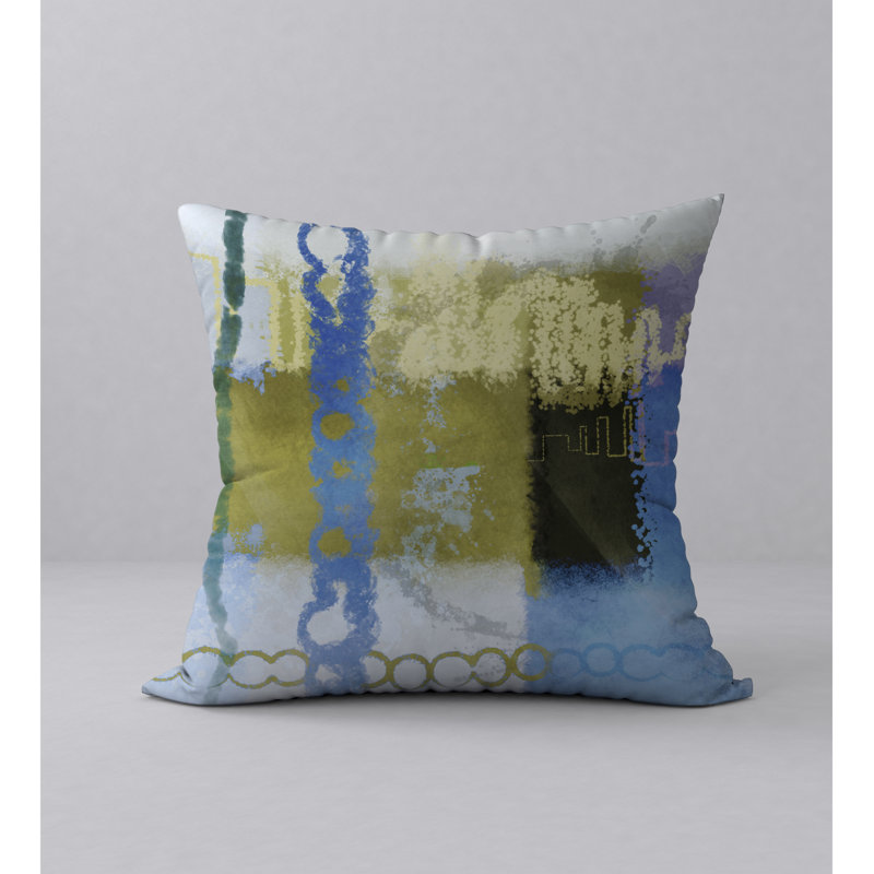 Abstract Reversible Throw Pillow, 20" x 20"