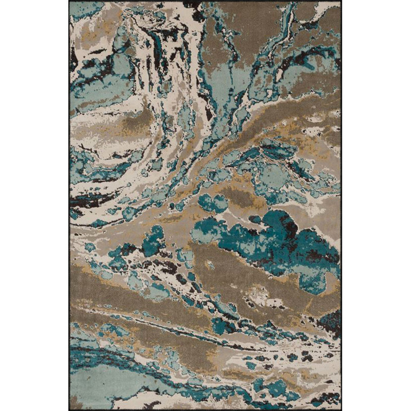 Tapis décoratif à motif de lune lavable à la machine, Sous-tapis carré 3 pi 11 po inclus