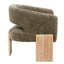 Chaise d'appoint Tess en beige Manchester moderne sur bois massif-604837523