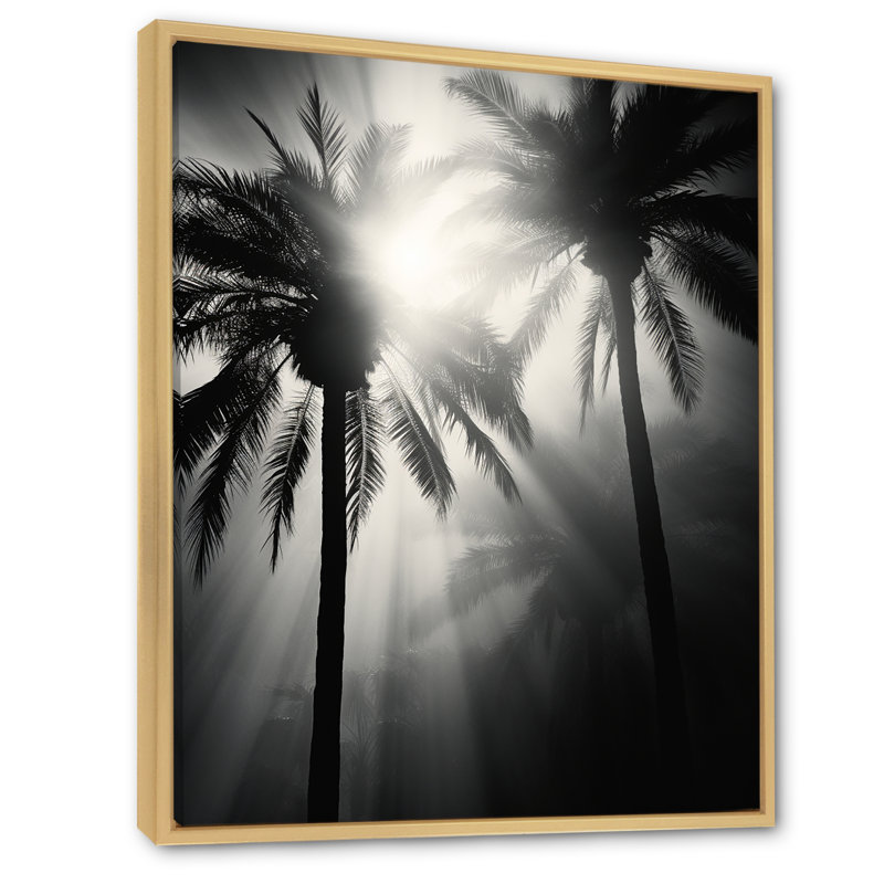 Swaying Palms Serenade Archway sur toile, Cadre naturel flottant, H 44 po x l 34 po x P 1,5 po