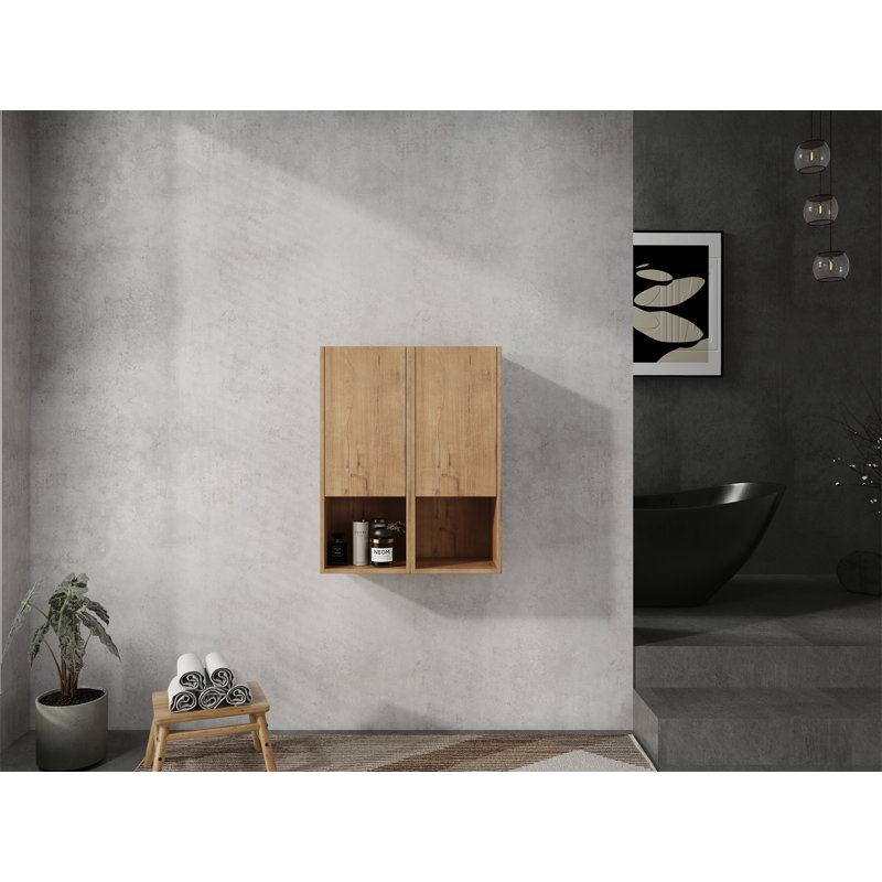 24" Bathroom Side Cabinet, Imitative Oak