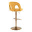 Tabourets de bar réglables Caden avec repose-pieds arrondi en T-113645509-113645515