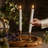 Fluted Ribbed Grooved LED Flameless Taper Candles, Remote, On/Off Button, Battery Operated, 6 Pack-291467188