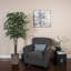 Ficus artificiel en pot de style panier