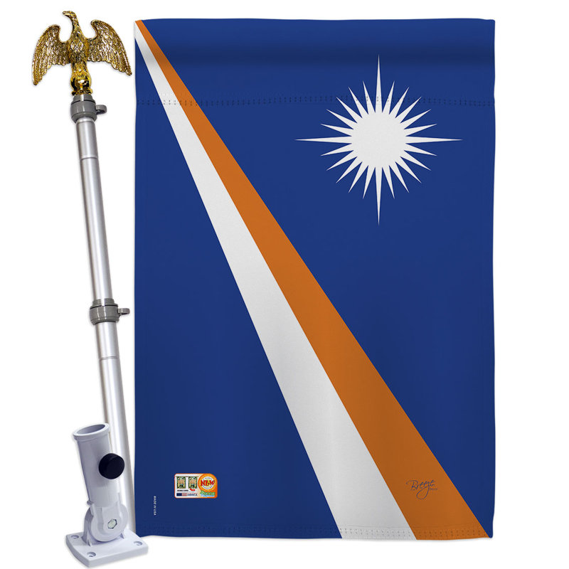 Double Sided 40'' H x 28'' W Polyester Flag Set