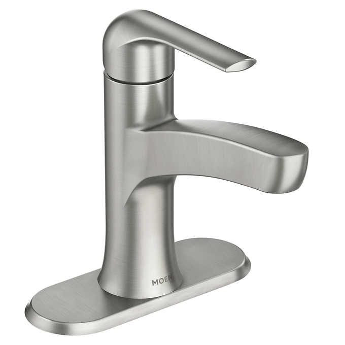 Robinet pour salle de bain à un trou Icon, Nickel brossé