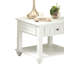 Table de bout blanche avec tablette inférieure