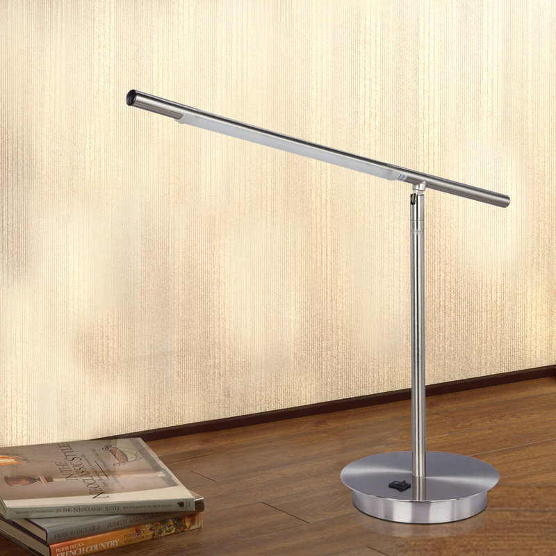 Oleson Adjustable Metal Desk Lamp, Satin Chrome