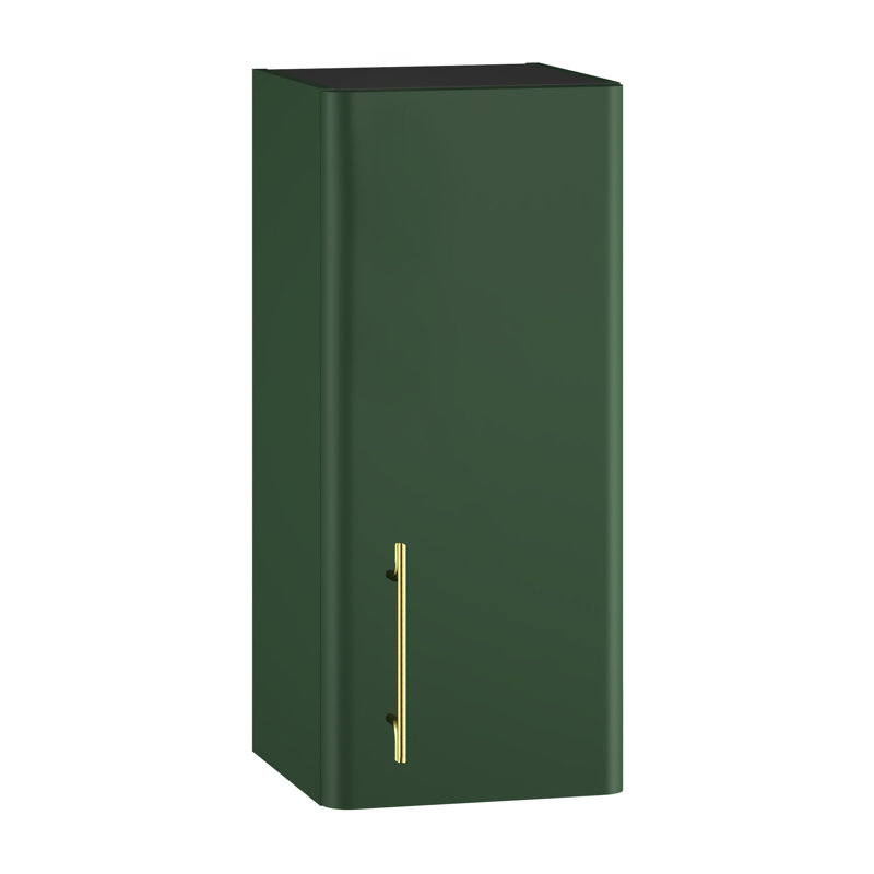 Ashat Bathroom Cabinet, Right, Conifer Green Supermatt/Gold