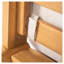 Repose-pieds d'extérieur en bois d'acacia, finition teck clair avec coussin beige