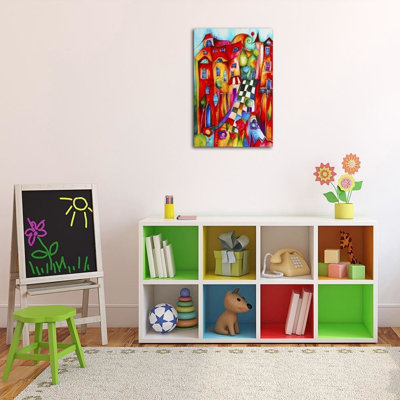 Colorful City - Wrapped Canvas Print