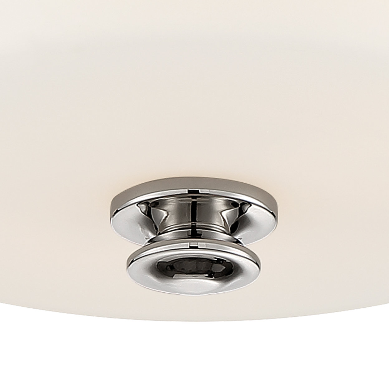 Nula 2 Light Glass Semi Flush Mount, Polished Nickel
