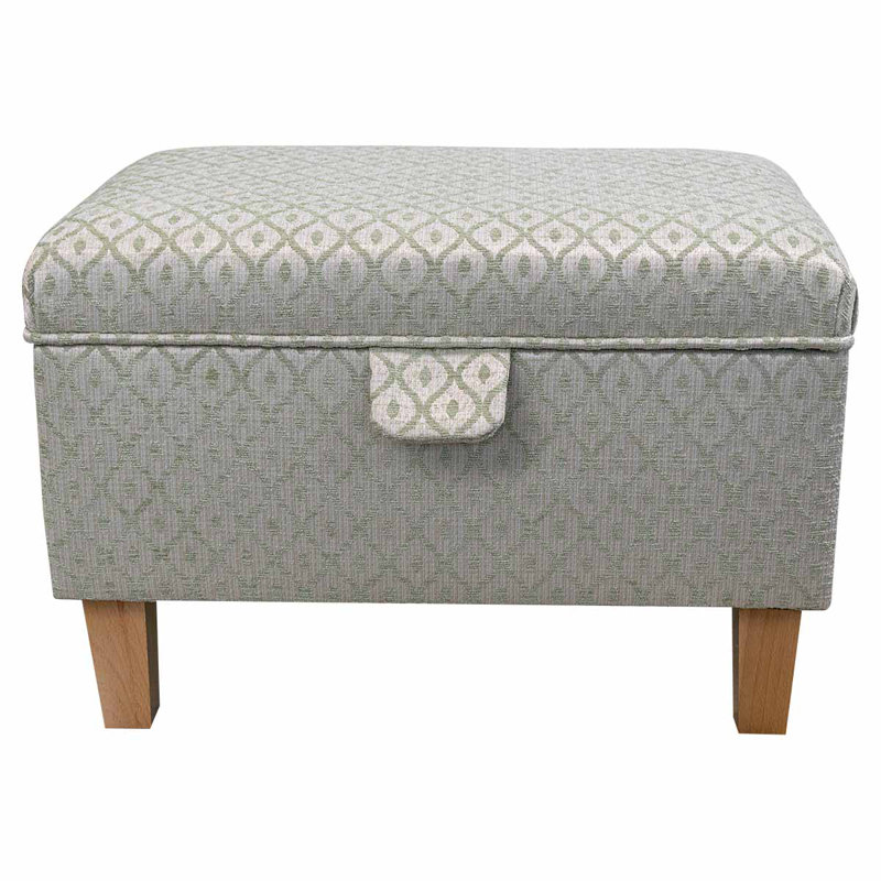 50.8cm Wide Rectangle Trellis Footstool Ottoman with Storage